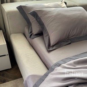 Преміальний Сатин Сіро-бежевий + Графітовий