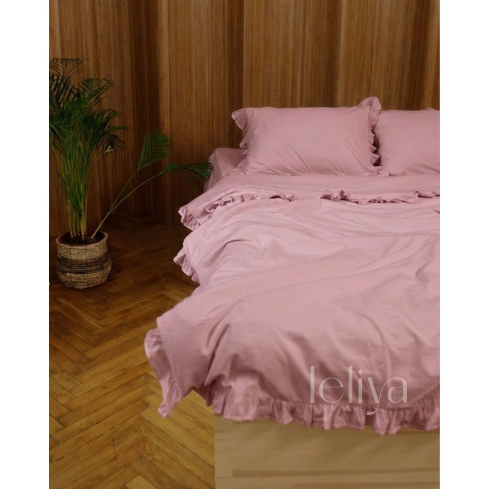 Варена Бавовна Пильно Рожева з Рюшами